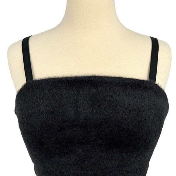 Gymshark Women's M Whitney Eyelash Knit Bandeau Black Lounge Casual - Picture 4 of 10